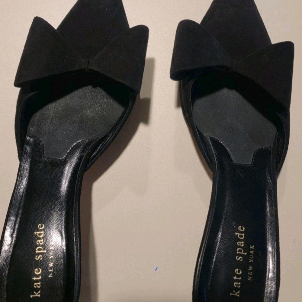 Kate Spade Elegant Black Mules with Bow